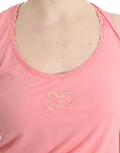 Class Roberto Cavalli pink tanktop i bomuld og elastan