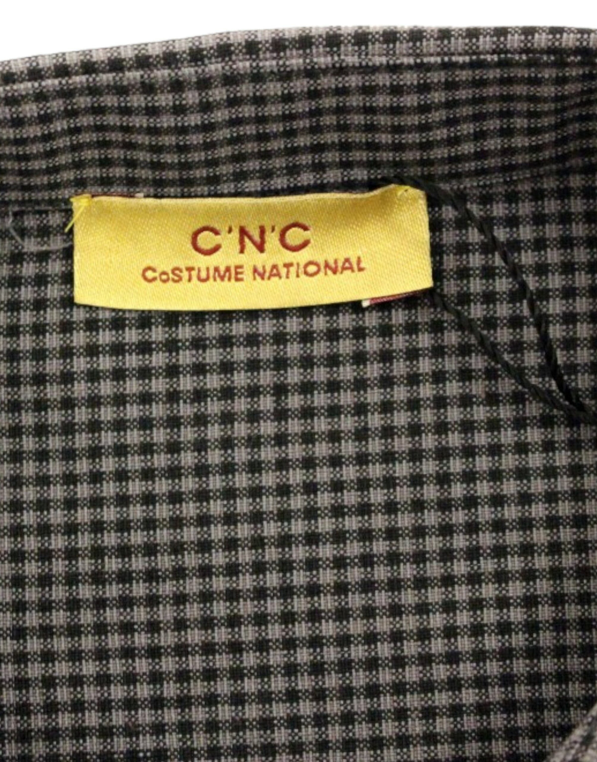 Grå ternet casual skjorte i hørblanding fra Costume National C’N’C