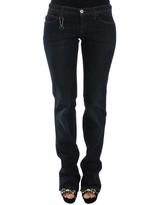 C’N’C Costume National blå slim fit-jeans i bomuld med stretch