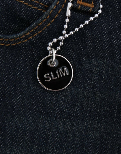 C’N’C Costume National blå slim fit-jeans i bomuld med stretch