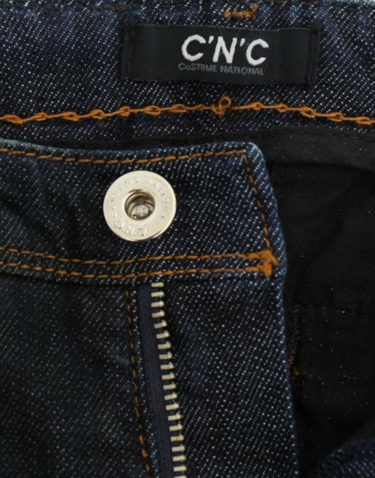 C’N’C Costume National blå slim fit-jeans i bomuld med stretch