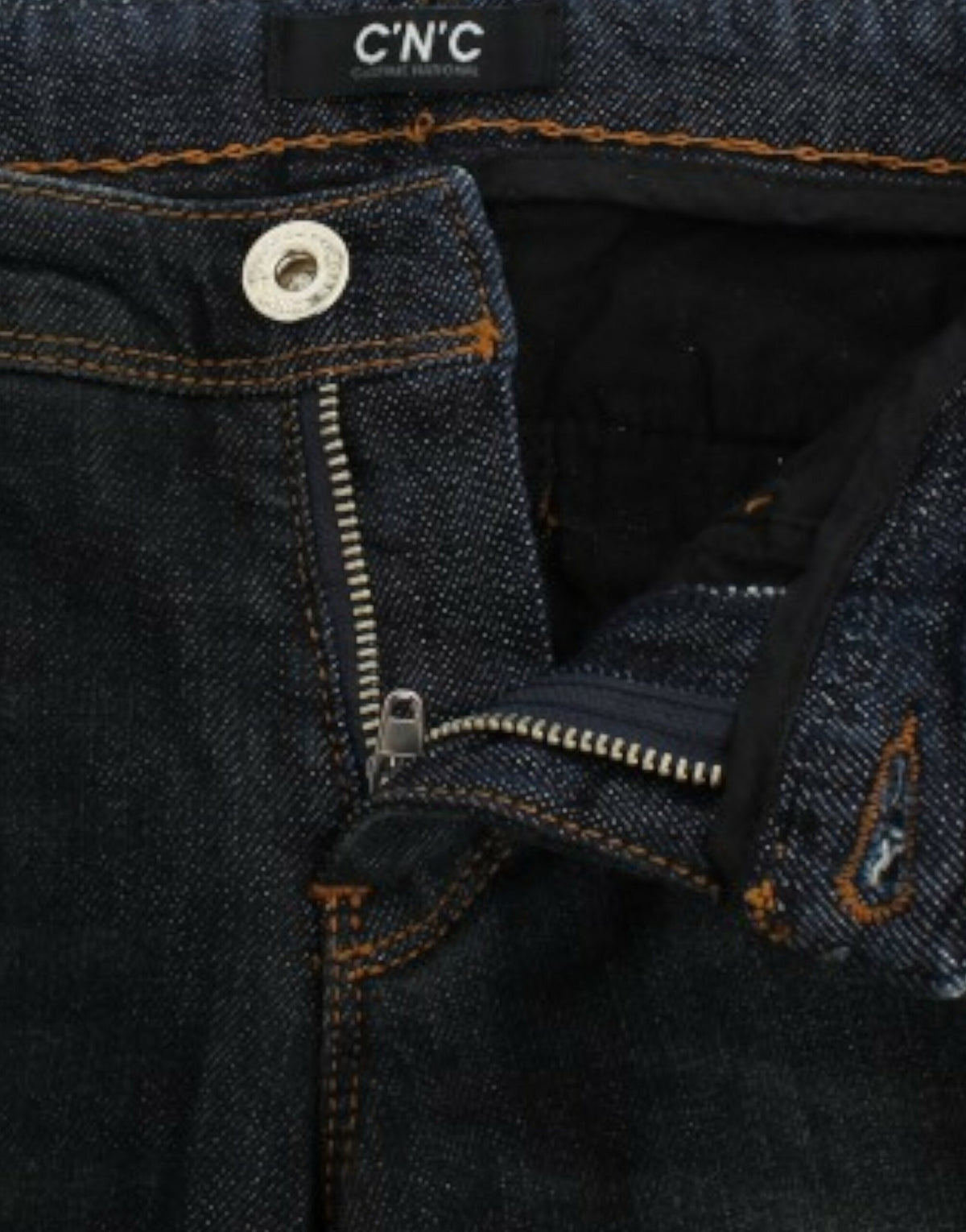 C’N’C Costume National blå slim fit-jeans i bomuld med stretch