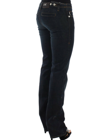 C’N’C Costume National blå slim fit-jeans i bomuld med stretch