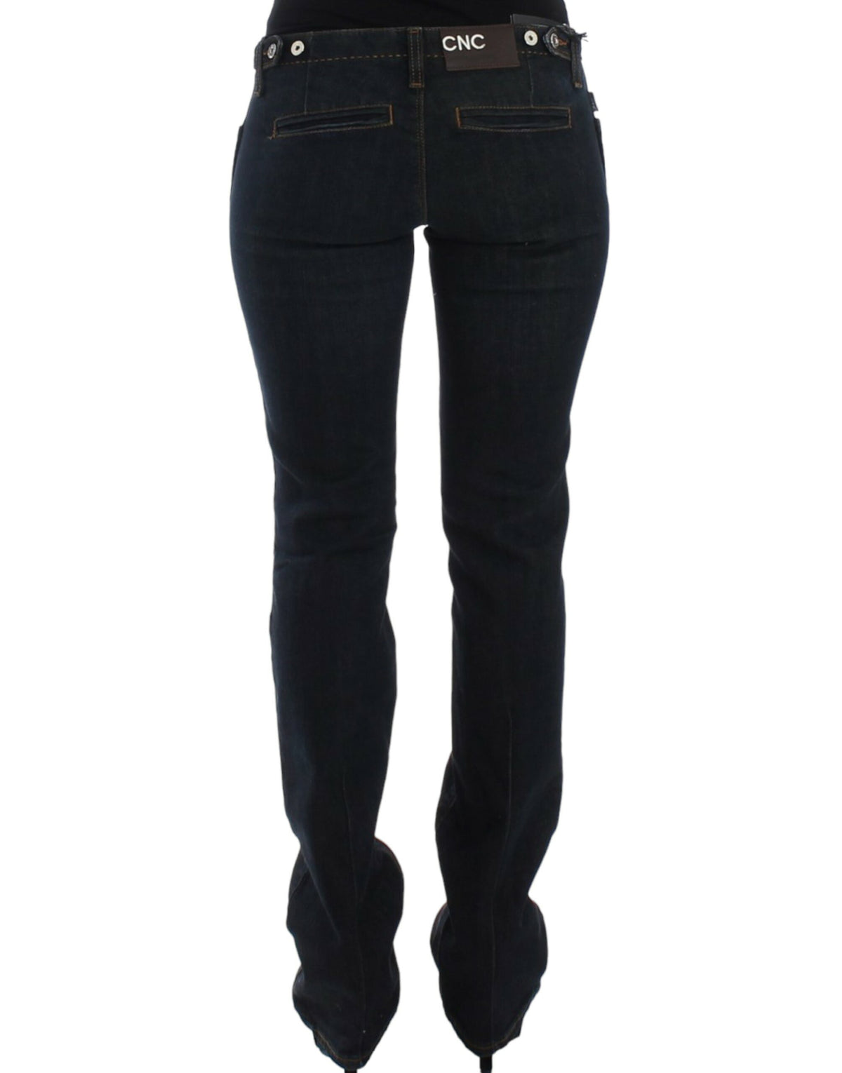 C’N’C Costume National blå slim fit-jeans i bomuld med stretch