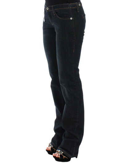 C’N’C Costume National blå slim fit-jeans i bomuld med stretch