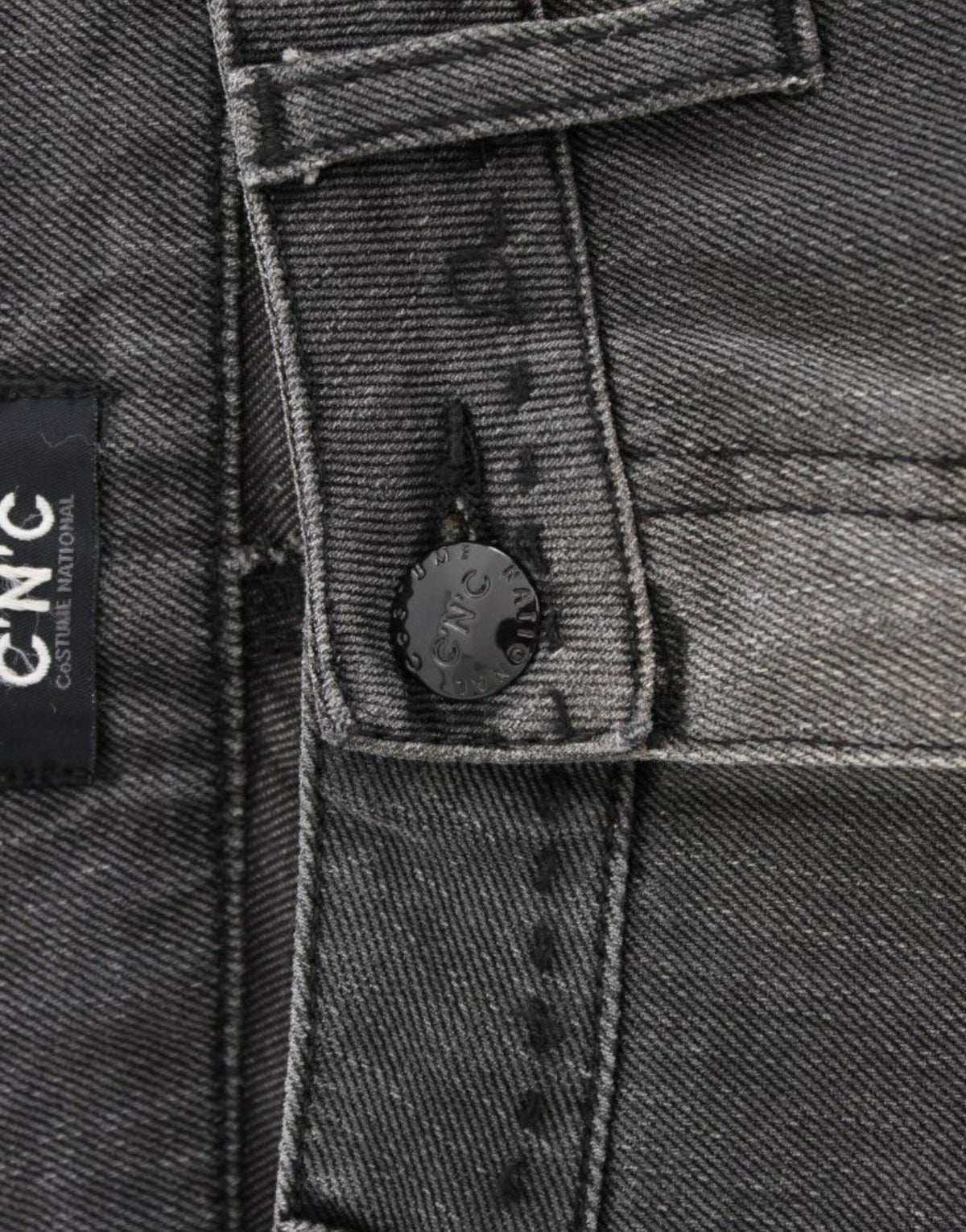 Grå C’N’C Costume National jeans med lige ben i bomuld og elastan