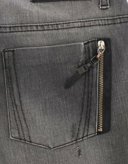 Grå C’N’C Costume National jeans med lige ben i bomuld og elastan