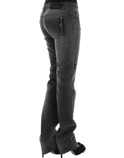 Grå C’N’C Costume National jeans med lige ben i bomuld og elastan