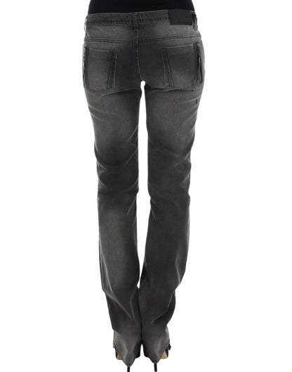 Grå C’N’C Costume National jeans med lige ben i bomuld og elastan