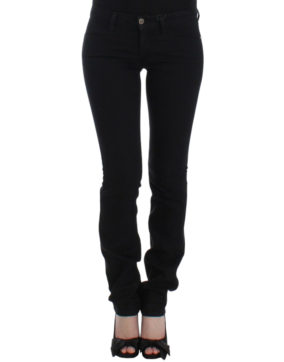 Sorte C’N’C Costume National jeans med lige ben i bomuld og elastan