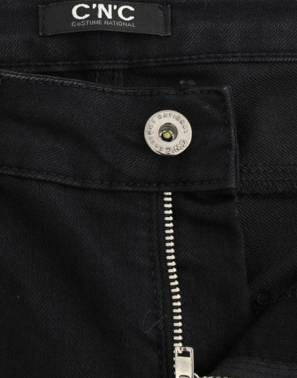 Sorte C’N’C Costume National jeans med lige ben i bomuld og elastan