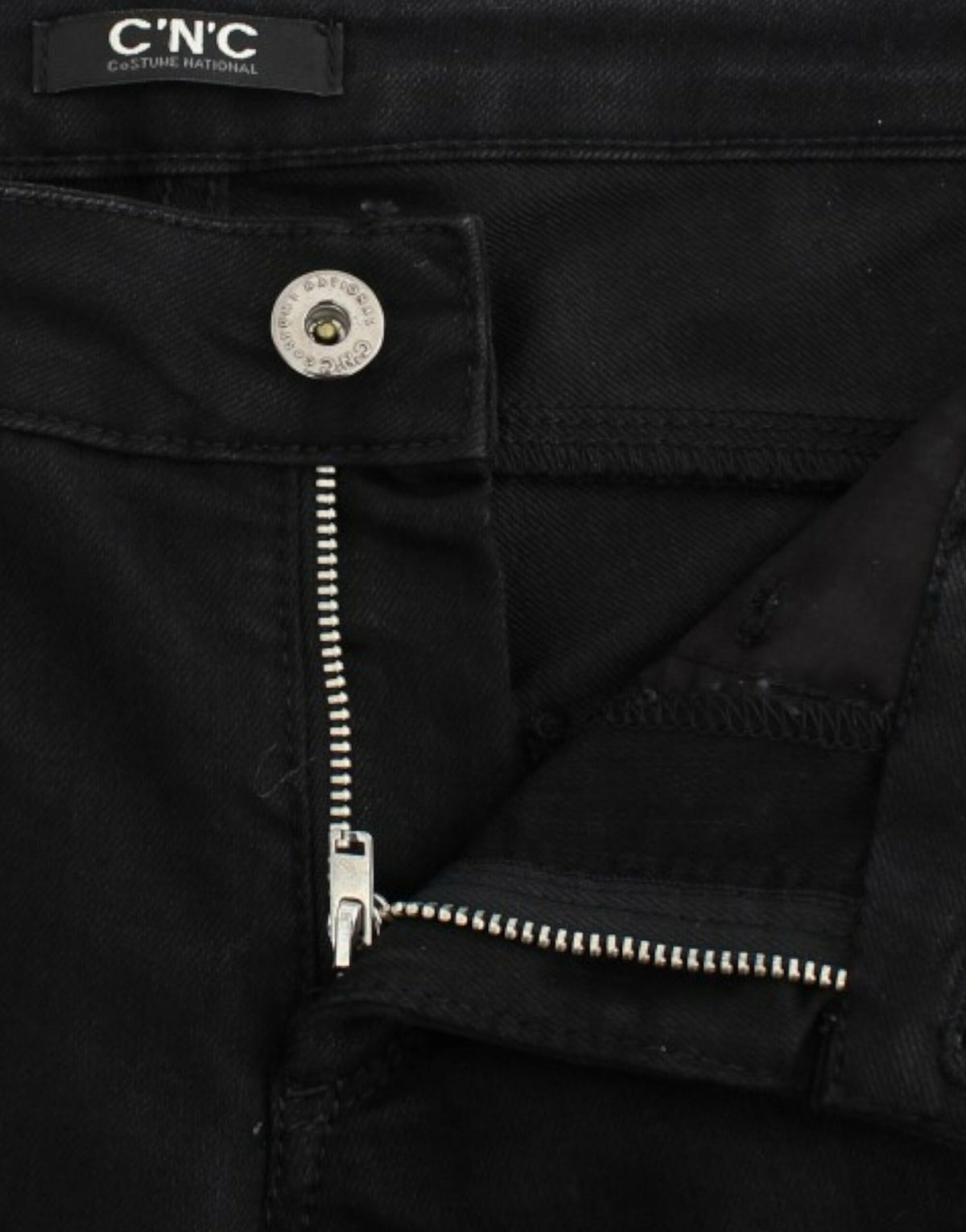 Sorte C’N’C Costume National jeans med lige ben i bomuld og elastan