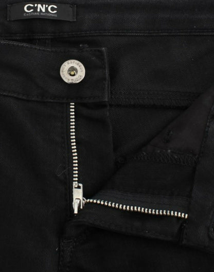 Sorte C’N’C Costume National jeans med lige ben i bomuld og elastan