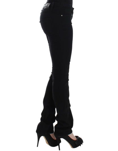 Sorte C’N’C Costume National jeans med lige ben i bomuld og elastan