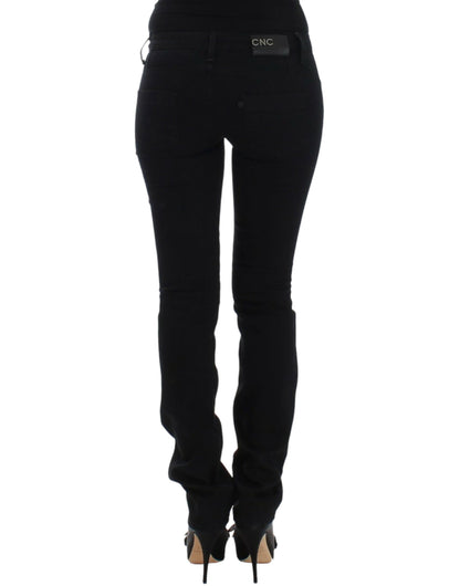 Sorte C’N’C Costume National jeans med lige ben i bomuld og elastan
