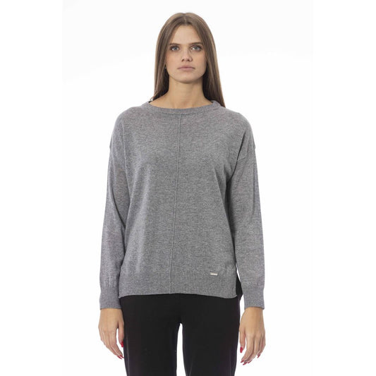 Grå Baldinini Trend sweater i viskoseblanding