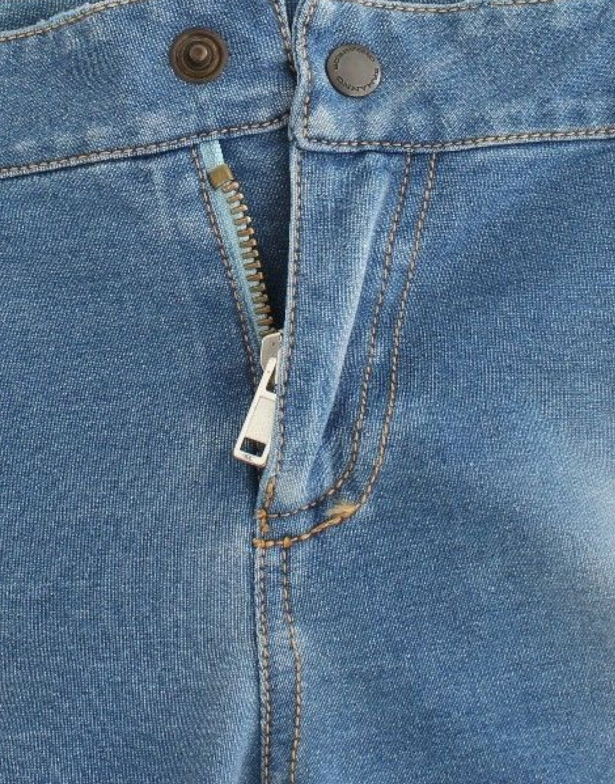 Blå Ermanno Scervino Beachwear capri-jeans i bomuld, nylon og elastan