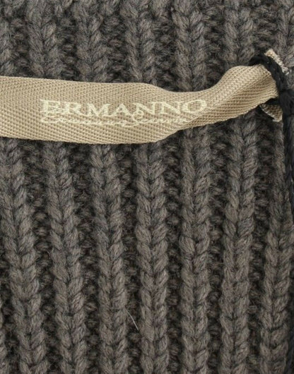 Grå Ermanno Scervino striktop i merinouldblanding