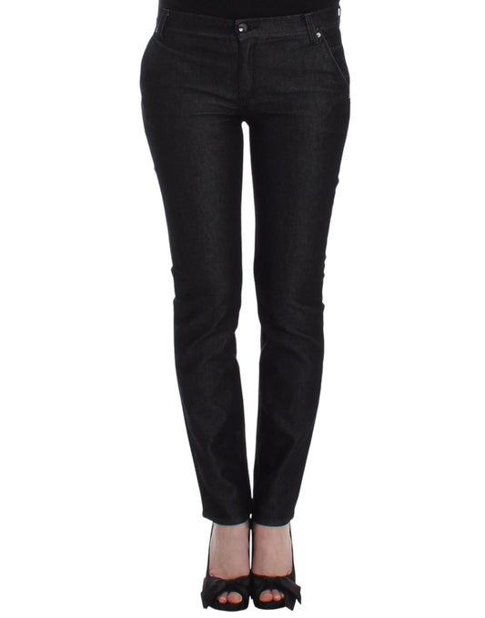 Sorte Ermanno Scervino skinny jeans i bomuld og polyester
