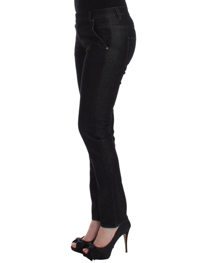 Sorte Ermanno Scervino skinny jeans i bomuld og polyester
