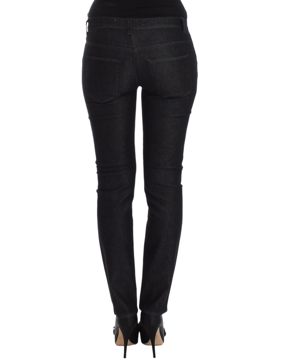 Sorte Ermanno Scervino skinny jeans i bomuld og polyester