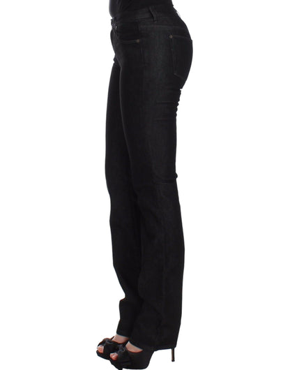 Ermanno Scervino sorte slim jeans i bomuld og polyester
