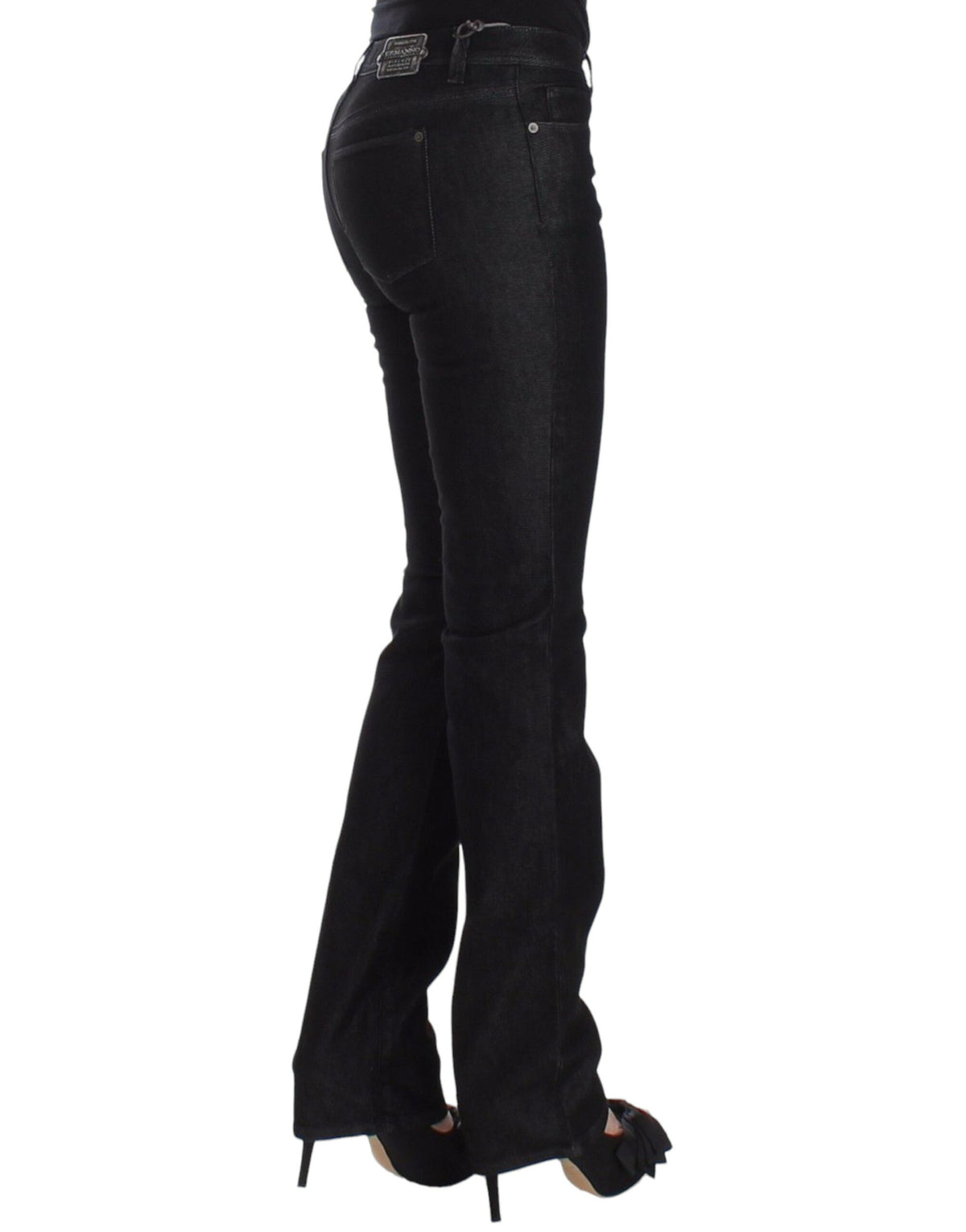 Ermanno Scervino sorte slim jeans i bomuld og polyester