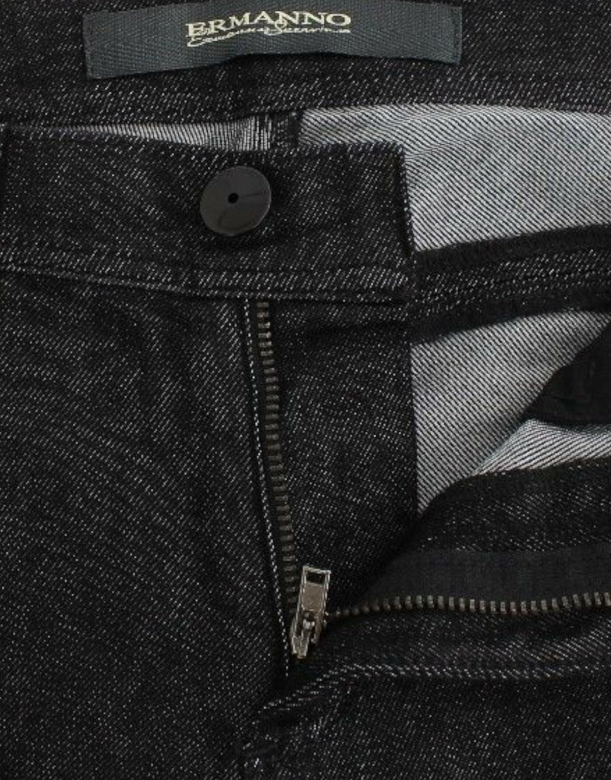 Ermanno Scervino sorte slim jeans i bomuld og polyester