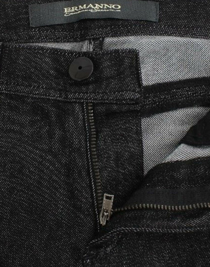 Ermanno Scervino sorte slim jeans i bomuld og polyester