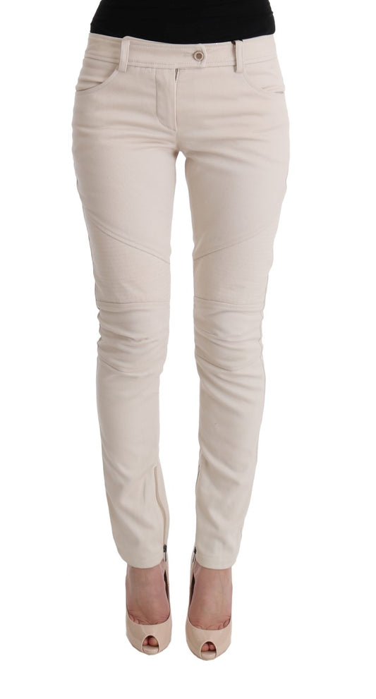 Ermanno Scervino hvide slim fit jeans i bomuld
