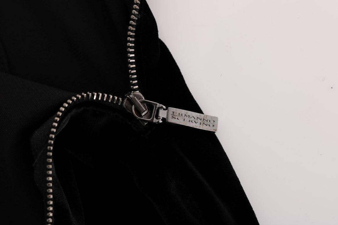Ermanno Scervino sorte slim fit fløjlsbukser