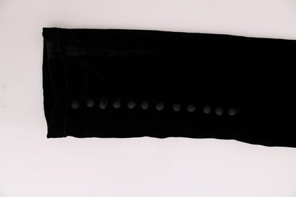 Ermanno Scervino sorte slim fit fløjlsbukser