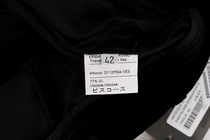 Ermanno Scervino sorte slim fit fløjlsbukser