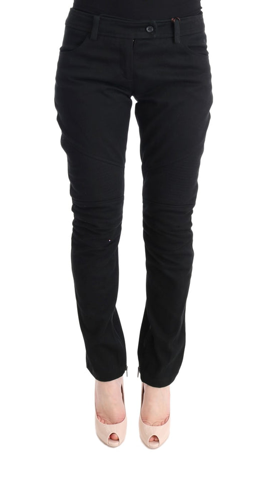 Ermanno Scervino sorte slim fit-casualbukser i bomuld