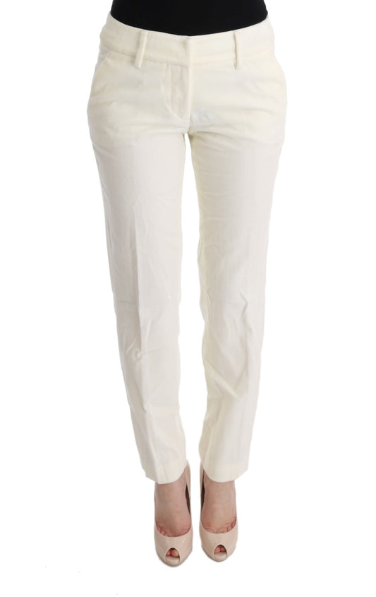 Ermanno Scervino hvide casual bukser i bomuld