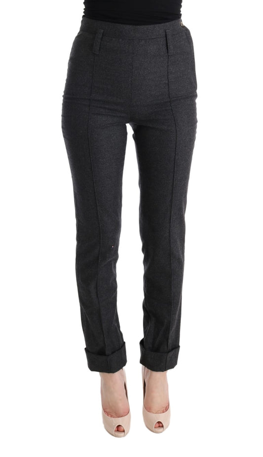 Grå Ermanno Scervino skinny casual bukser i jomfruuld