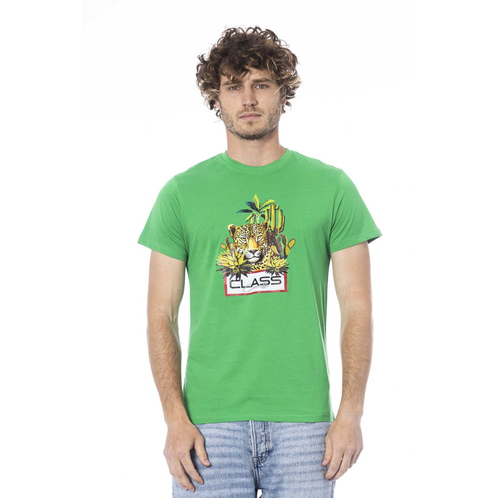 Grøn Cavalli Class T-shirt i bomuld