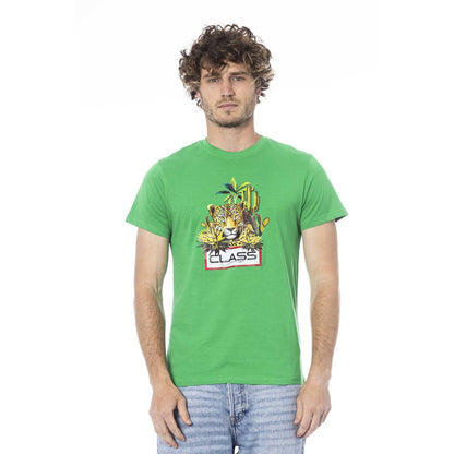 Grøn Cavalli Class T-shirt i bomuld