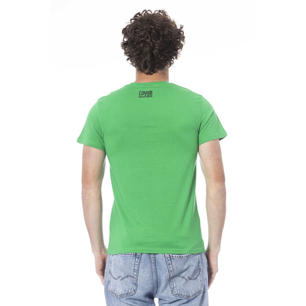 Grøn Cavalli Class T-shirt i bomuld