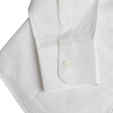 Dolce & Gabbana White Logo Cotton Men Dress GOLD Shirt