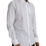Dolce & Gabbana White Polka Dotted Cotton Dress GOLD Shirt