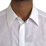 Dolce & Gabbana White Polka Dotted Cotton Dress GOLD Shirt