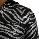 Dolce & Gabbana Black Silver Sequined Polyester Sweater
