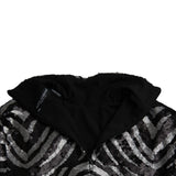Dolce & Gabbana Black Silver Sequined Polyester Sweater