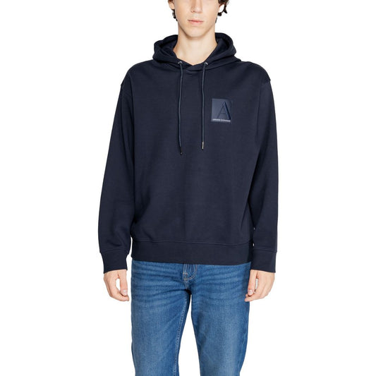 Armani Exchange Blue Cotton Hoody
