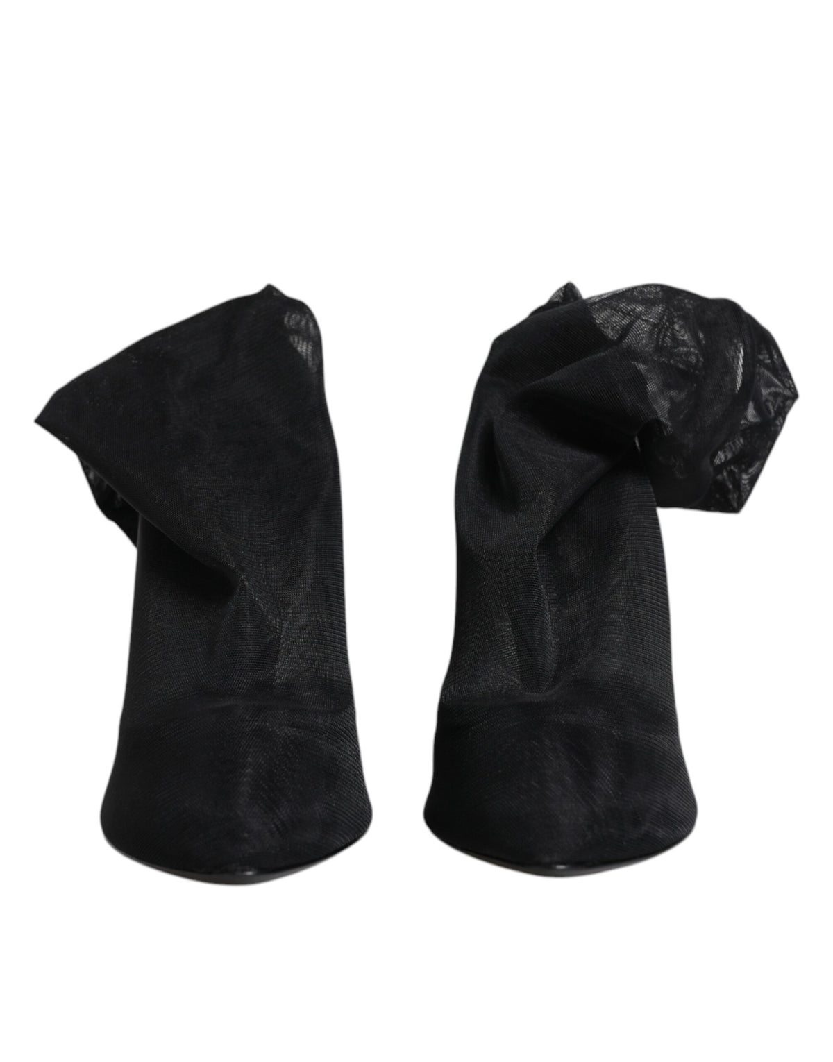 Dolce & Gabbana sorte sock boots i silke stretch mesh