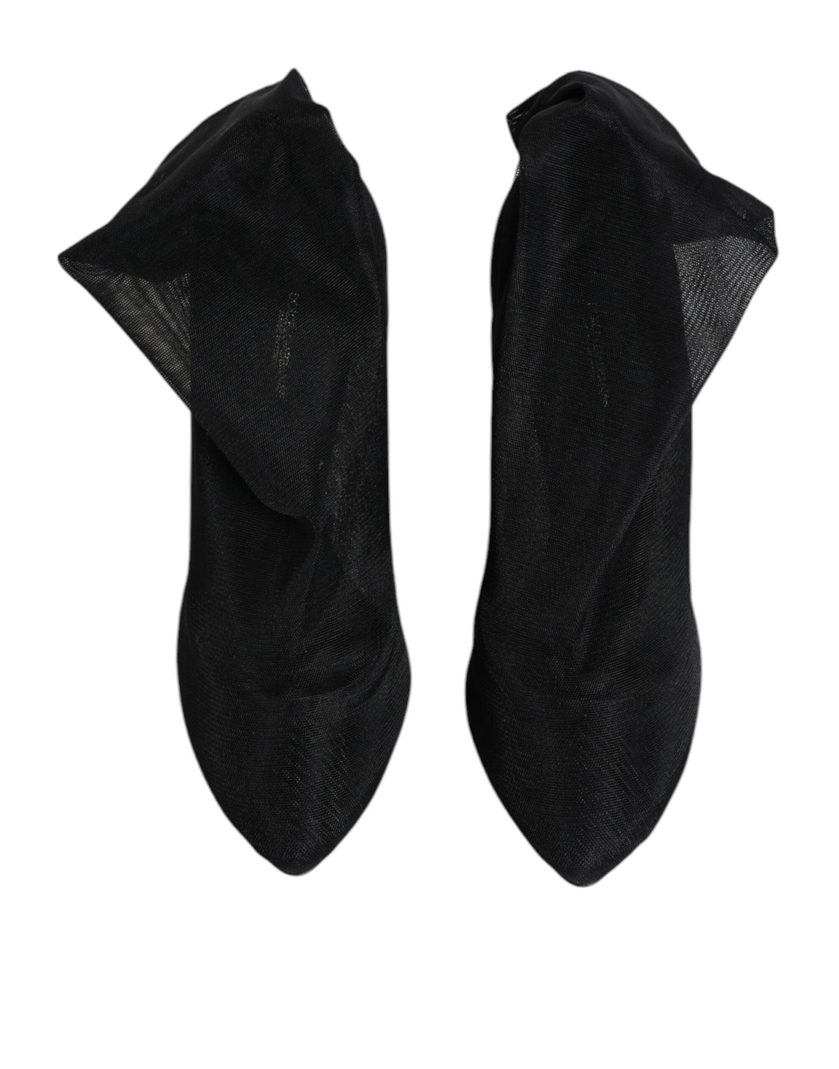 Dolce & Gabbana sorte sock boots i silke stretch mesh
