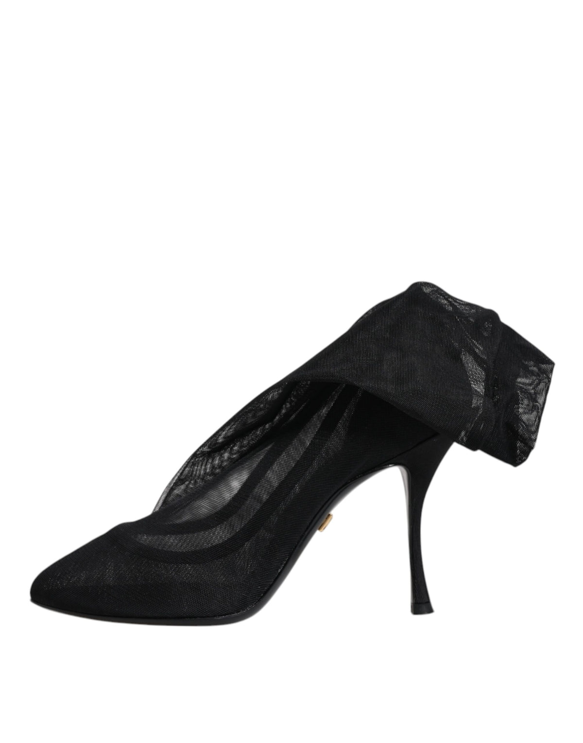 Dolce & Gabbana sorte sock boots i silke stretch mesh
