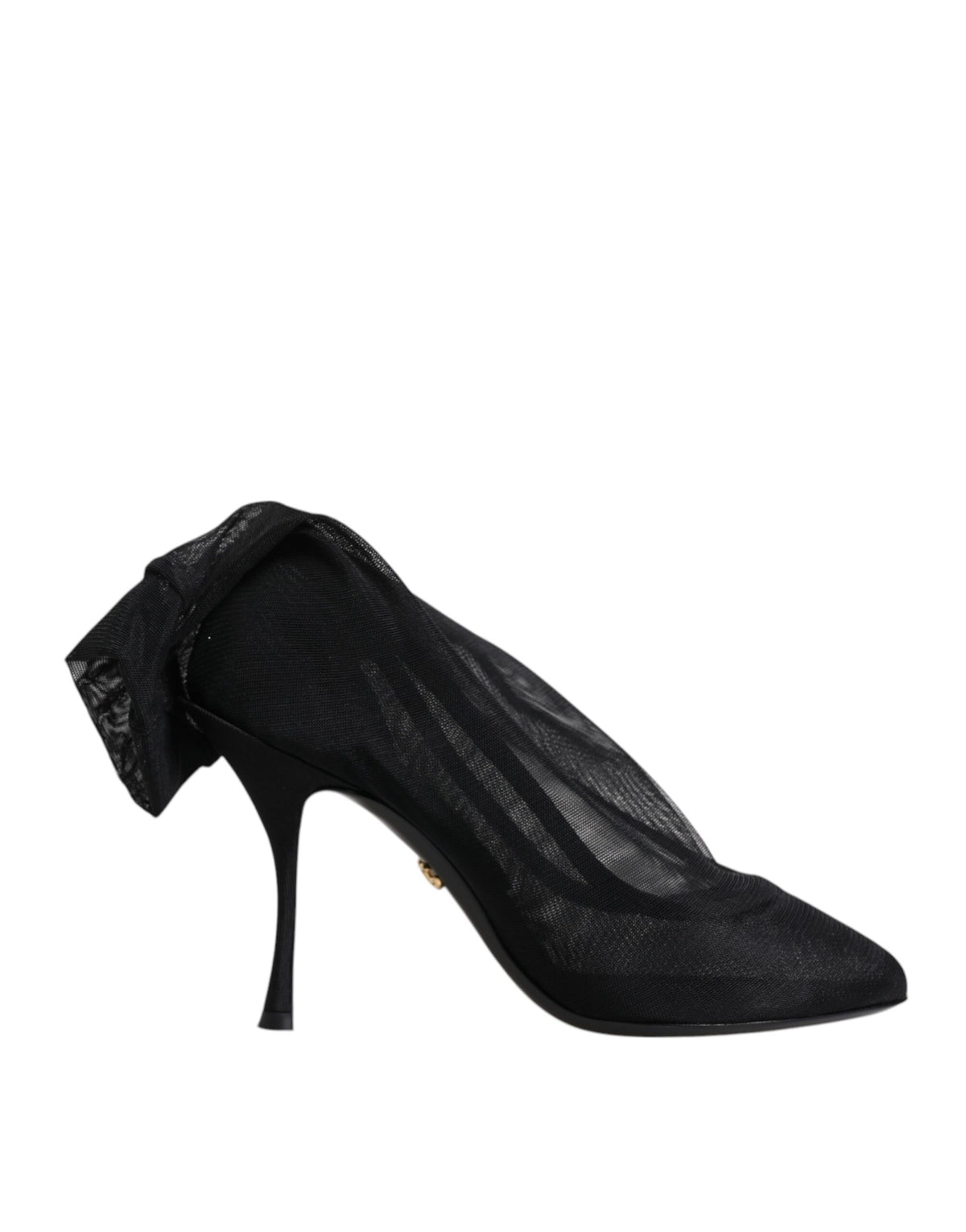 Dolce & Gabbana sorte sock boots i silke stretch mesh