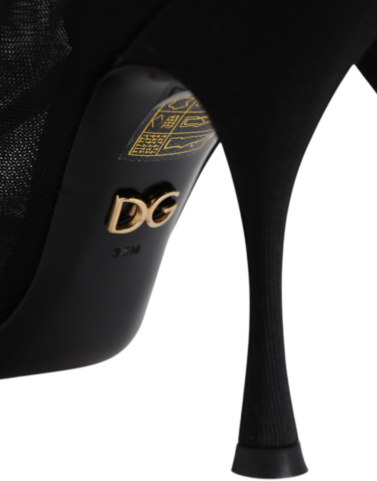 Dolce & Gabbana sorte sock boots i silke stretch mesh